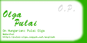 olga pulai business card